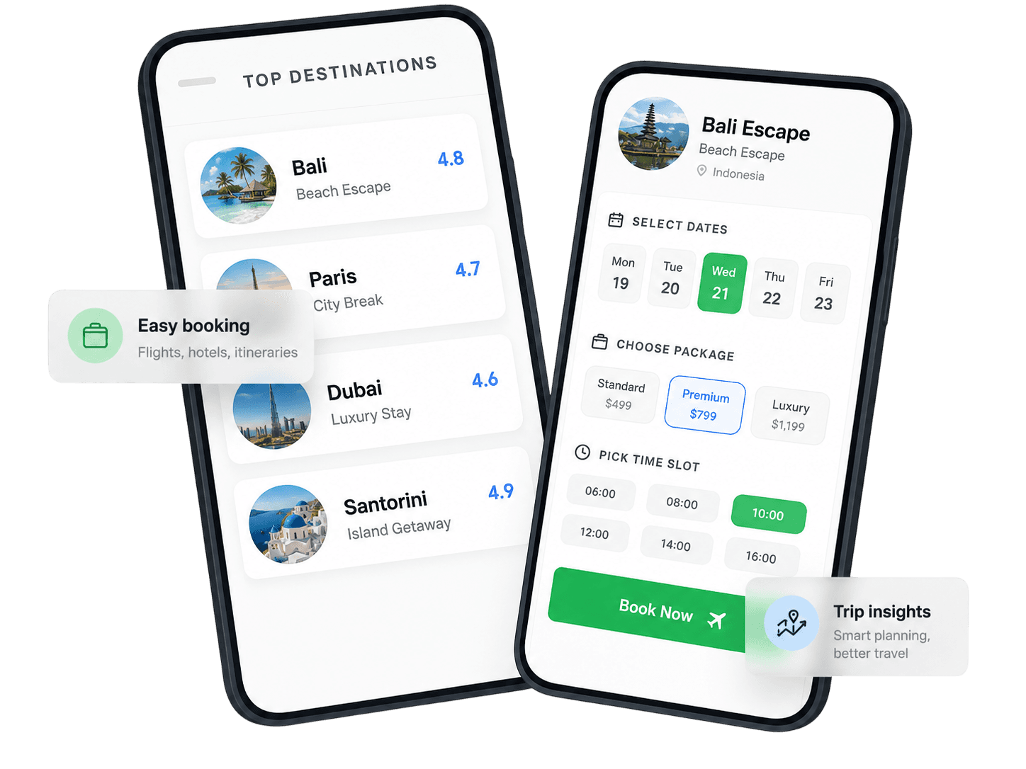 Travel & Hospitality application preview